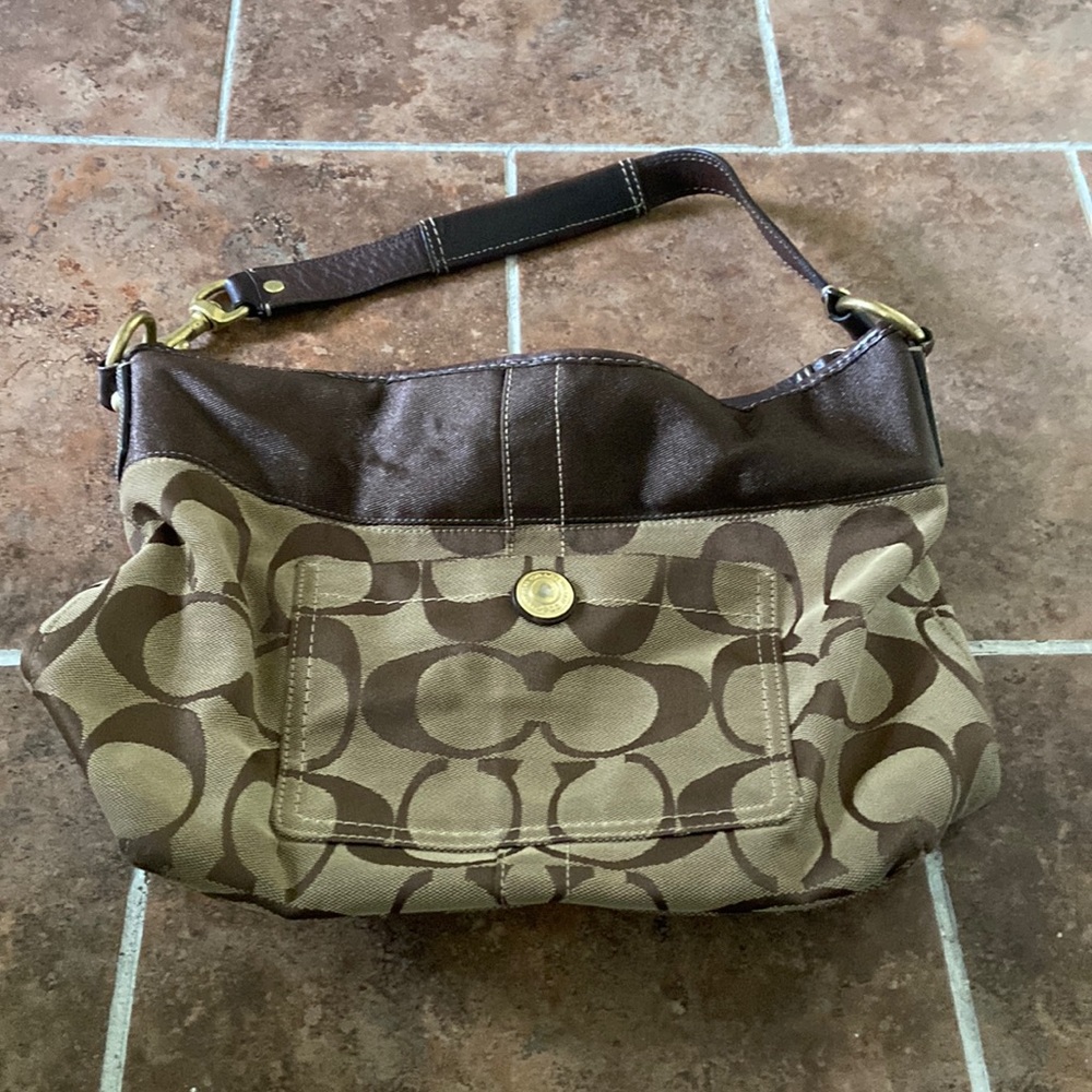 Brown coach purse